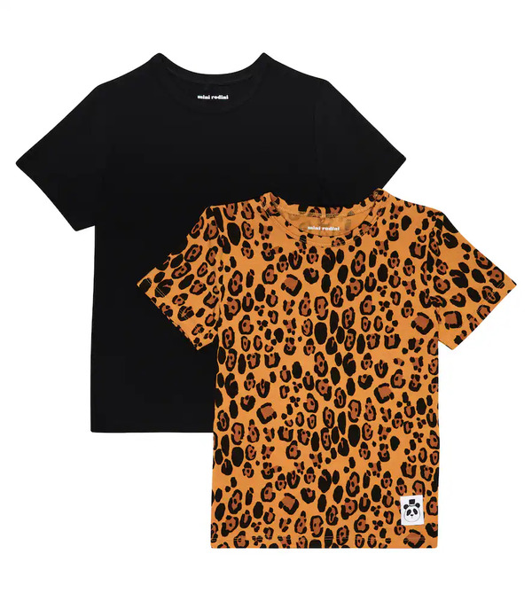  Mini Rodini Mini Rodini Set De 2 t-shirts Basic Leopard 