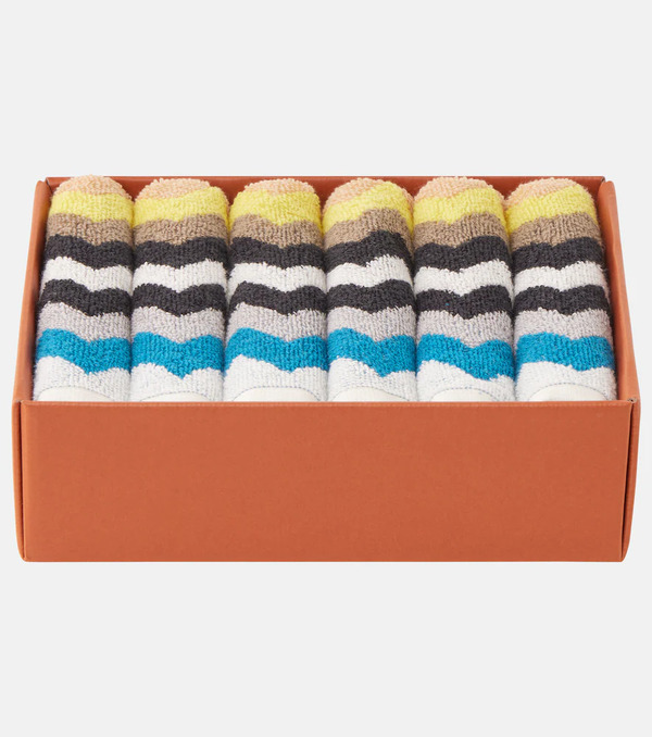  Missoni Missoni Set De 6 Serviettes De Toilette Best Zigzag En Coton 