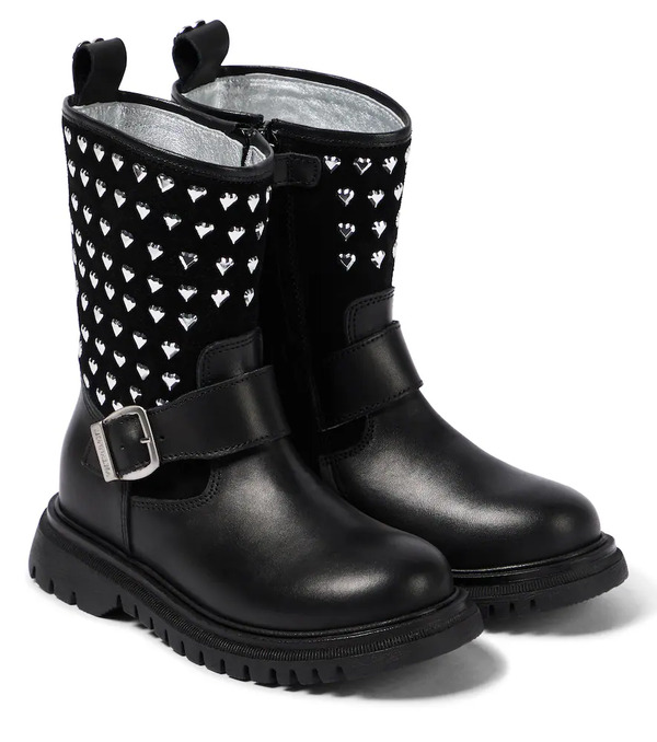  Monnalisa Monnalisa Bottes En Cuir à Ornements 