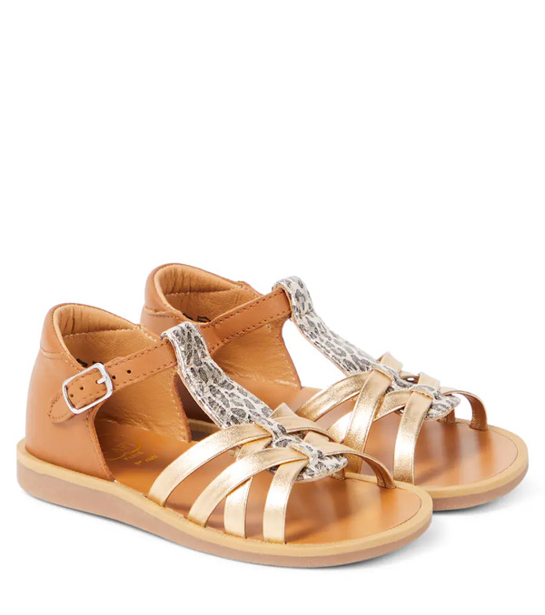  Pom D'api Pom D'api Sandales Poppy Back Neptune En Cuir 