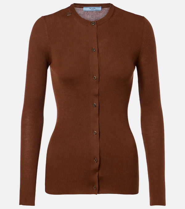  Prada Prada Cardigan En Laine Vierge 