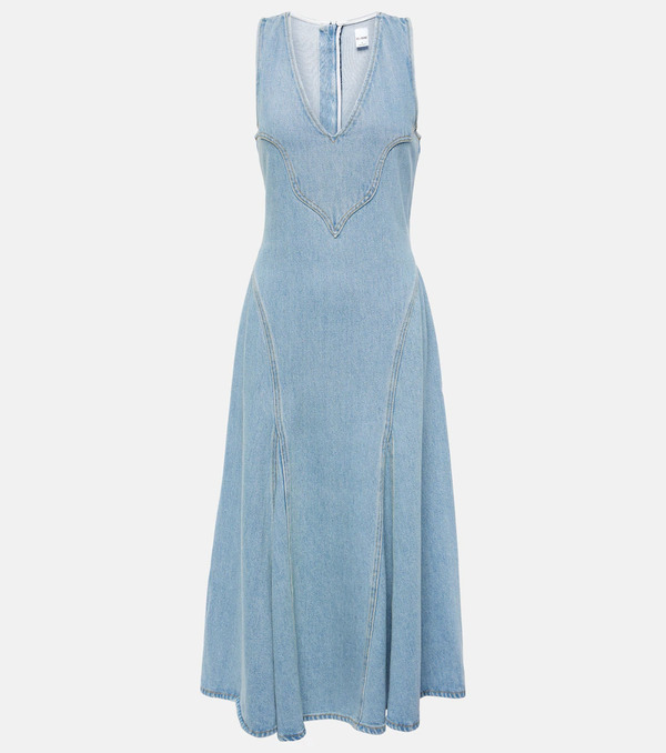  Re/done Re/done Robe Midi Western En Denim 