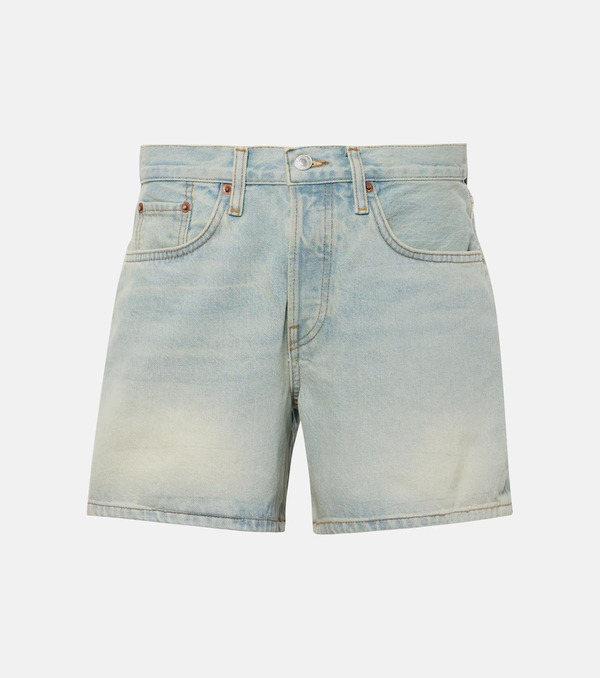  Re/done Re/done Short En Denim à Taille Mi-haute 