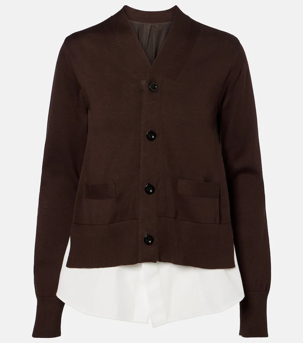  Sacai Sacai Cardigan En Coton 