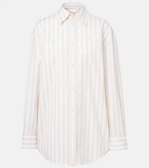  Saint Laurent Saint Laurent Chemise Cassandre Rayée En Coton 