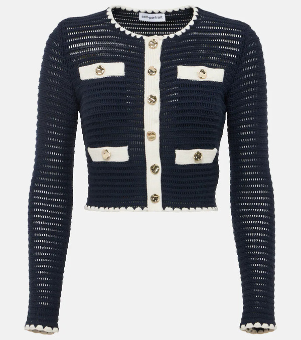  Self-portrait Self-portrait Cardigan En Crochet 