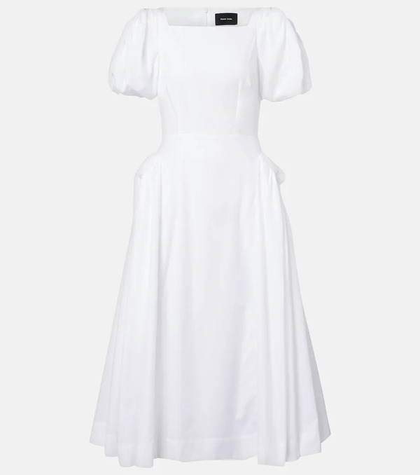  Simone Rocha Simone Rocha Robe Midi En Coton 