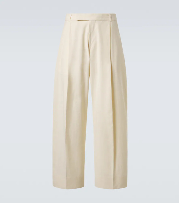 Studio Nicholson Studio Nicholson Pantalon Ample Pull En Coton Et Lin 