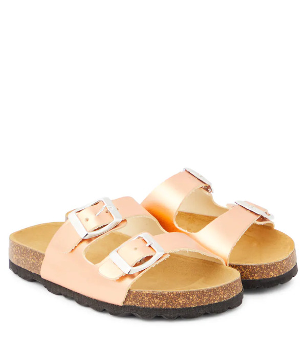 The New Society The New Society Mules En Cuir Métallisé 