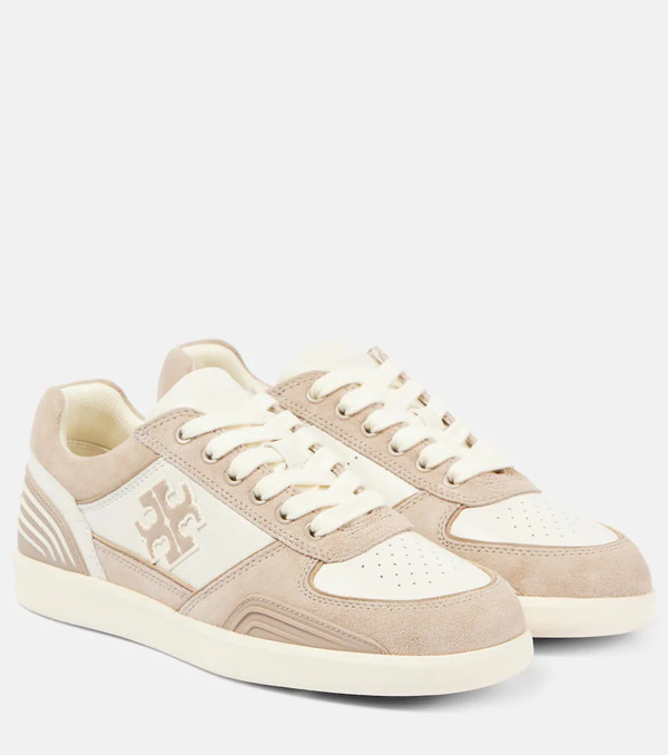 Tory Burch Tory Burch Baskets Clover Court En Cuir Et Daim 