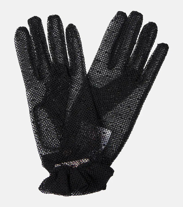  Valentino Valentino Gants Vlogo Signature En Tulle 