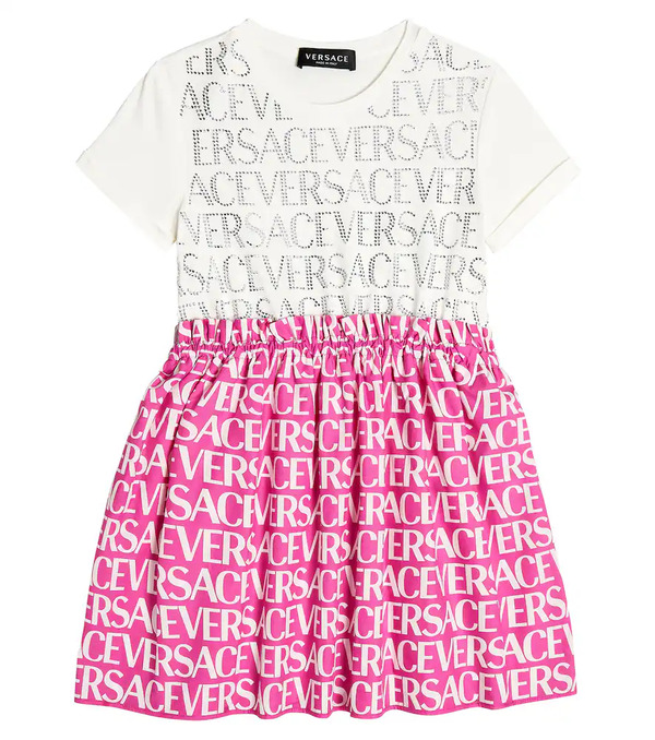  Versace Kids Versace Kids Robe En Coton à Logo 