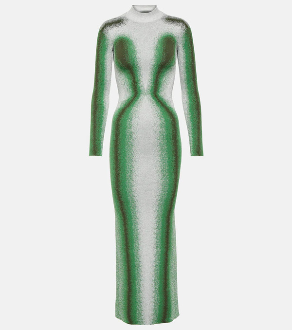  Y/project Y/project Robe Longue En Maille à Imprimé 