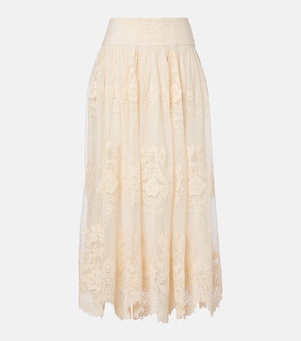  Zimmermann Zimmermann Jupe Longue Hypnotic En Dentelle à Fleurs 