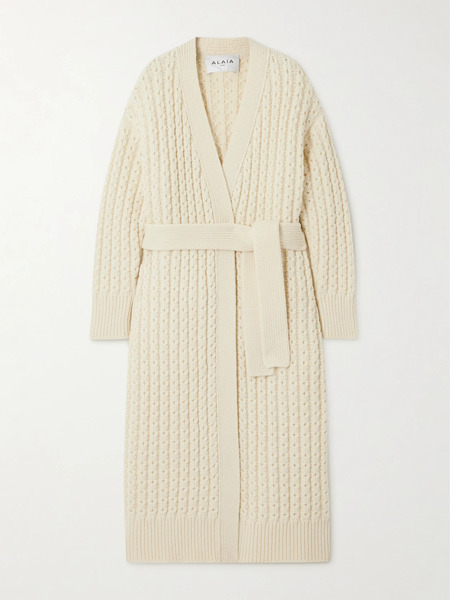  Alaïa - Oversized Wool Cardigan - Ivory 