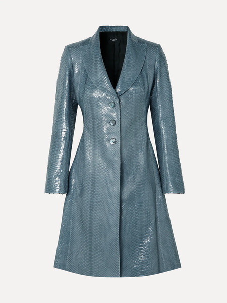  Alaïa - Python Coat - Blue 
