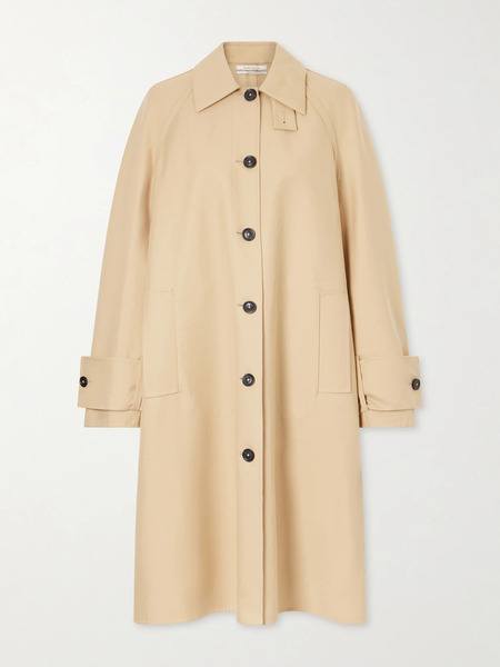  Another Tomorrow - Balmacaan Double-face Cotton Long Coat - Beige 