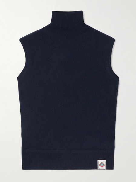  Bally - Cashmere Turtleneck Tank - Navy 