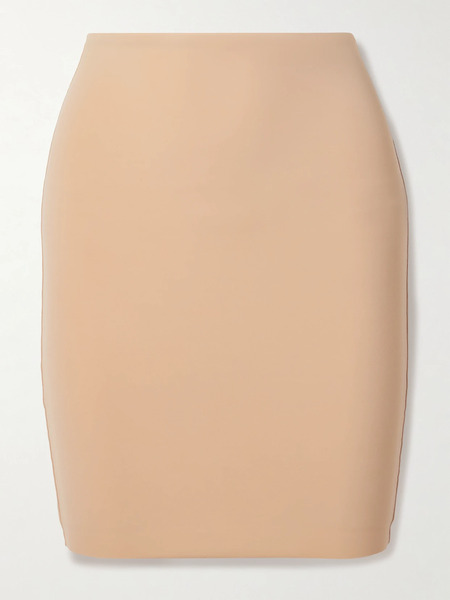  Commando - Half Slip Control Layered Stretch Mini Skirt - Beige 