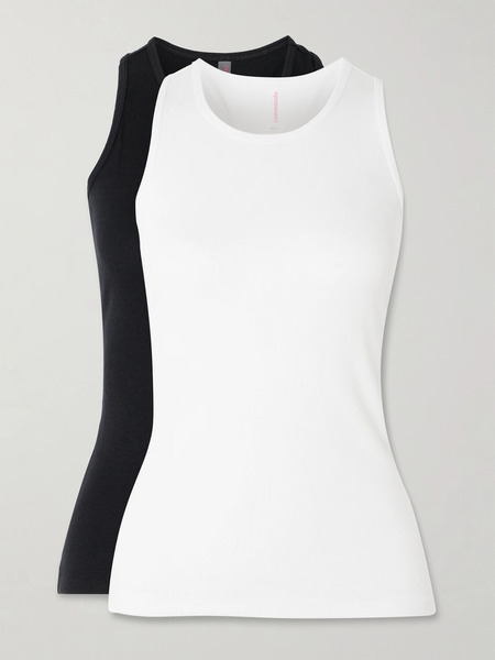  Commando - Set Of Two Ribbed Stretch-jersey Tanks - Multi 