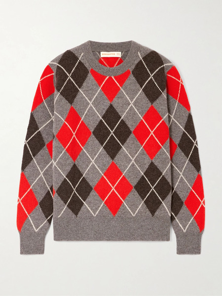  &daughter - Argyle Checked Wool Sweater - Multi 
