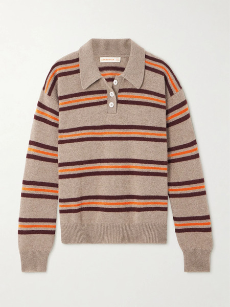  &daughter - Edith Striped Wool Polo Sweater - Multi 