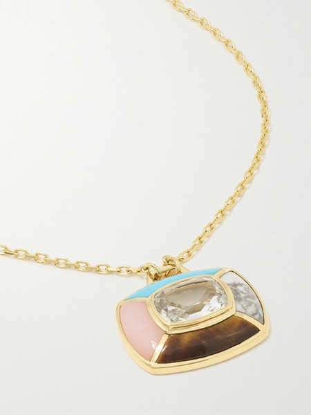  Emily P. Wheeler - + Net Sustain Bernadette Mini Patchwork 18-karat Recycled Gold Multi-stone Necklace - One Size 