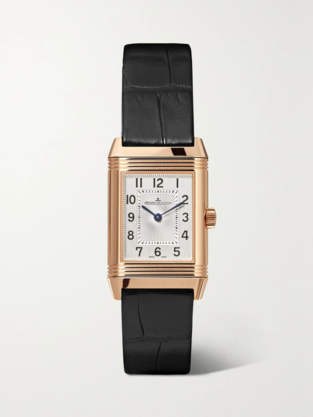  Jaeger-lecoultre - Reverso Classic Duetto Hand-wound 34.2mm X 21mm Small Rose Gold, Alligator And Diamond Watch - One Size 