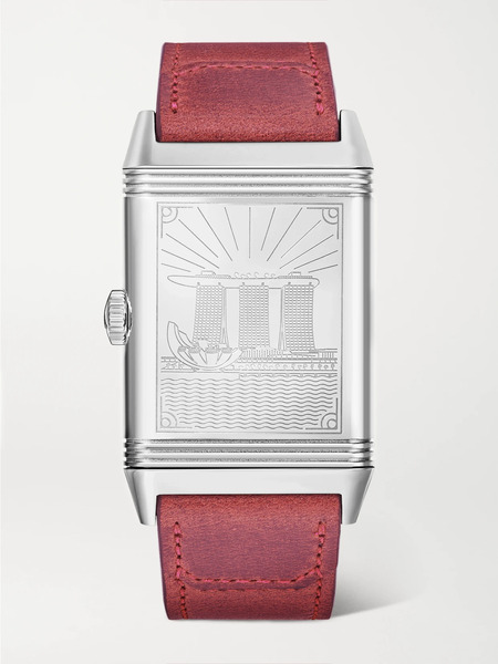  Jaeger-lecoultre - Reverso Classic Singapore Limited Edition Hand-wound 45.6mm Stainless Steel And Leather Watch - Silver 