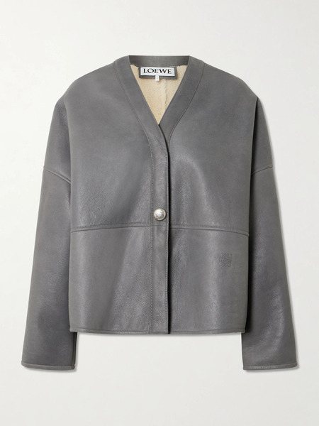  Loewe - Shearling Jacket - Light Gray 