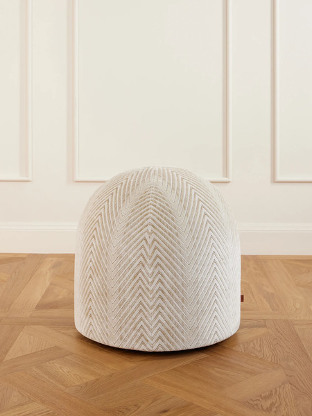  Missoni Home - Ziggy Striped Velvet Pouf - Off-white 