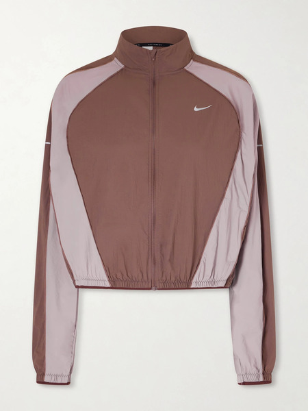  Nike - Swift Cropped Two-tone Shell Jacket - Grape 