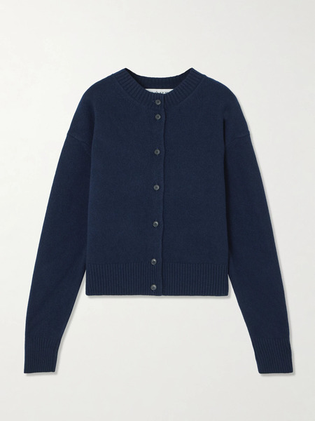  Róhe - Cropped Wool-blend Cardigan - Navy 