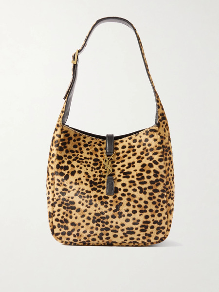 Saint Laurent - Le 5 à 7 Supple Small Leather-trimmed Leopard-print Pony Hair Shoulder Bag - Leopard Print 