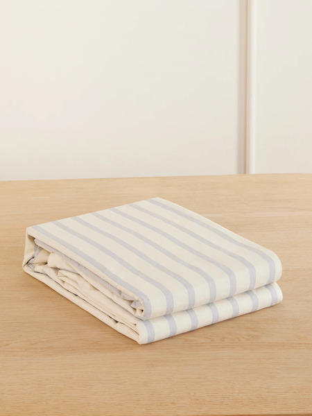  Tekla - Striped Organic Cotton-percale Double Duvet Cover - Multi 