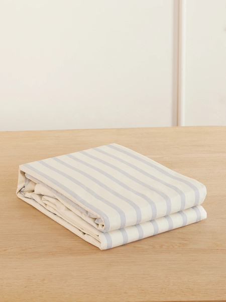  Tekla - Striped Organic Cotton-percale Queen Duvet Cover - Multi 