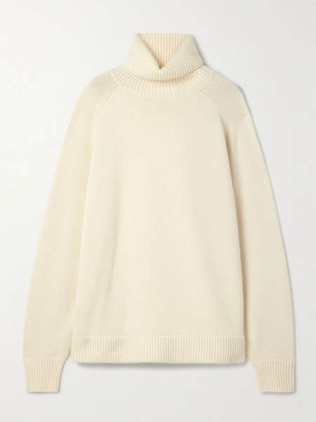  Tibi - Oversized Cashmere Turtleneck Sweater - Ivory 