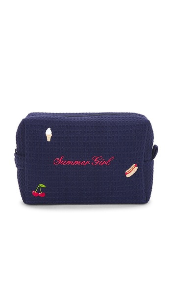 Abbode Pochette Waffle Pouch En Navy. 