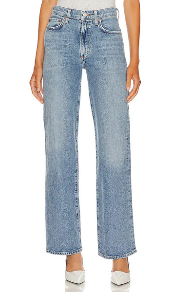  Agolde Jean Droit Taille Moyenne Harper En Denim-light. Taille 23. Also En 25, 26, 27, 28, 29, 30, 31, 32, 33, 34. 