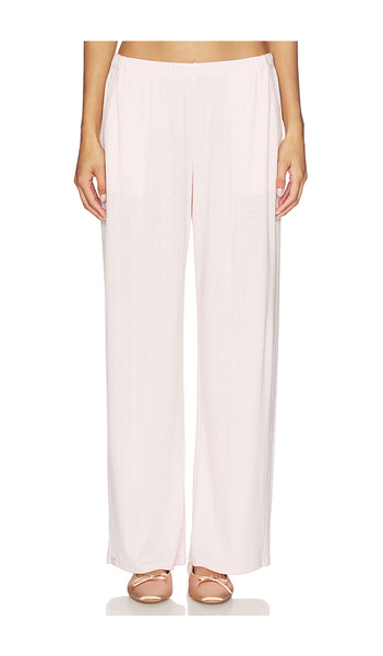  Barefoot Dreams Pantalon Côtelé à Jambes Larges Pointelle Rib Cardigan With Scallop Trim En Pink. Taille L. Also En M, S, Xl, Xs. 