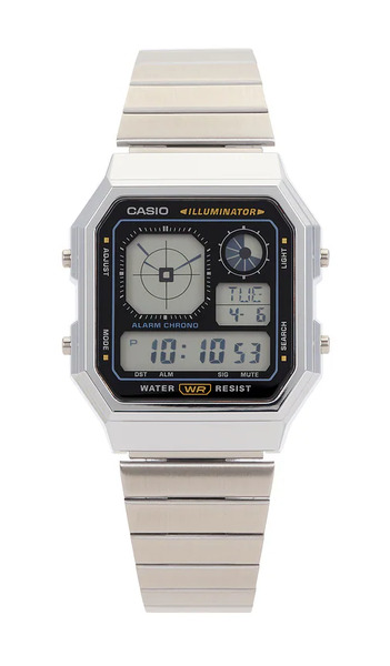  Casio Montre A130 En Metallic Silver. 