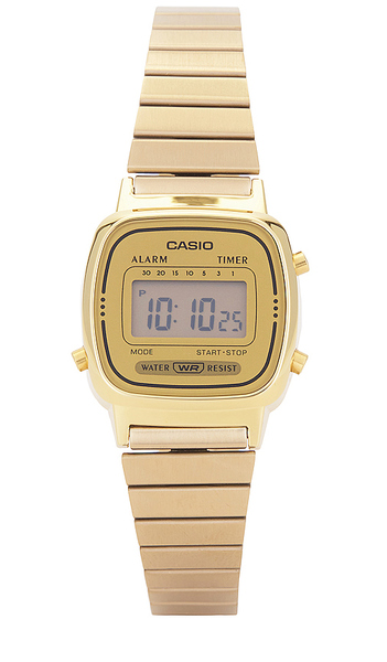  Casio Montre En Metallic Gold. 