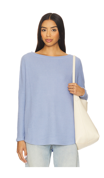  Free People X We The Free Latte Blues Thermal Solid In Dawn Breeze En Baby Blue. Taille M. Also En S, Xs. 