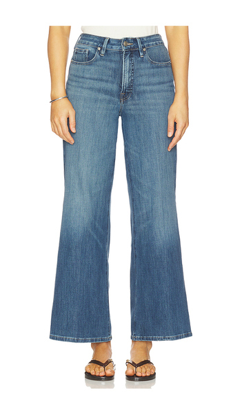  Good American Soft Tech Good Waist Palazzo Ankle Jeans En Blue. Taille 0. Also En 10, 12, 14, 16, 18, 2, 20, 4, 6, 8. 