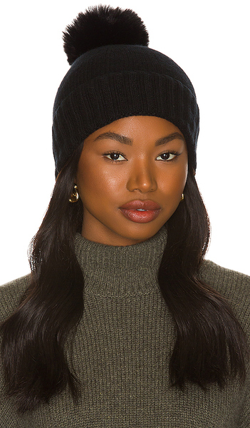  Hat Attack Bonnet Slouchy Cuff En Black. 