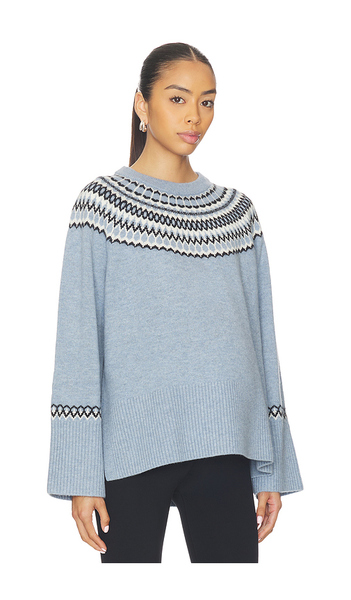  Hatch Pull Fairisle En Baby Blue. Taille 0. Also En 2, 3, 4. 