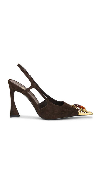  Jeffrey Campbell Escarpin Sorcerer En Brown,metallic Gold. Taille 10. Also En 6, 6.5, 7, 7.5, 8, 8.5, 9, 9.5. 