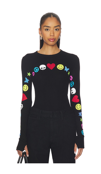  Lauren Moshi Top Thermique Ajusté à Manches Longues Mckinley Elements Arch En Black. Taille S. Also En Xs. 