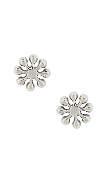  Maple Boucles D'oreilles Orbit En Metallic Silver. 