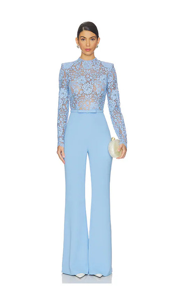  Nadine Merabi Combinaison Bleue Maddie En Baby Blue. Taille 10/l. Also En 12/xl, 2/xs, 4/s, 6/sm, 8/m. 
